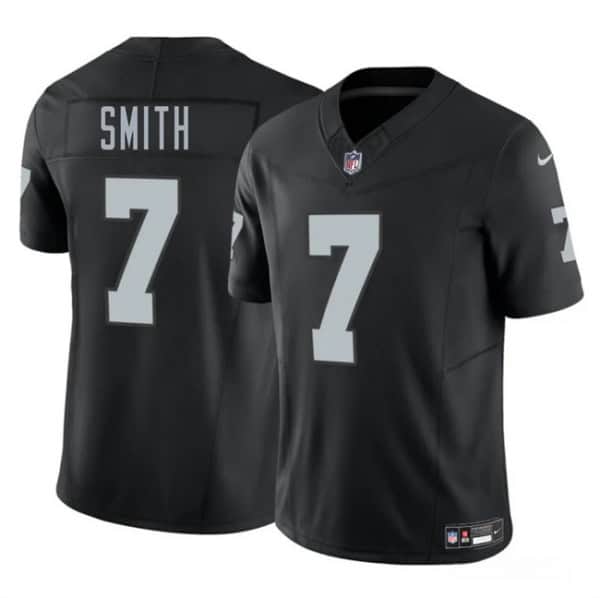 Las Vegas Raiders #7 Geno Smith Black 2025 F.U.S.E. Vapor Stitched Jersey