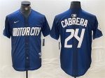 Detroit Tigers #24 Miguel Cabrera 2024 Navy City Connect Cool Base Limited Stitched Jersey