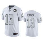 Raiders #13 Hunter Renfrow White 100th Season With 60 Patch Color Rush Limited Stitched Jersey