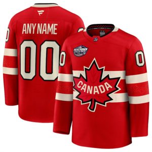 Canada Custom Red 2025 4 Nations Face-Off Premium Stitched Jersey