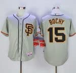 Giants #15 Bruce Bochy Grey Cool Base Road 2 Stitched Jersey