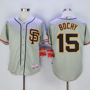 Giants #15 Bruce Bochy Grey Cool Base Road 2 Stitched Jersey