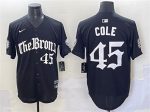 New York Yankees #45 Gerrit Cole Black 'Gothic Legacy Edition' Vapor Premier Limited Stitched Jersey