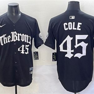 New York Yankees #45 Gerrit Cole Black 'Gothic Legacy Edition' Vapor Premier Limited Stitched Jersey
