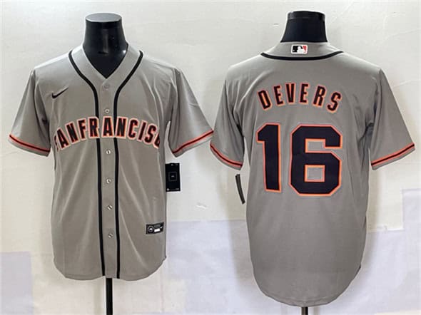 San Francisco Giants #16 Rafael Devers Gray Cool Base Stitched Jersey