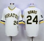 Mitchell And Ness Pirates #24 Barry Bonds White Throwback Stitched Jersey