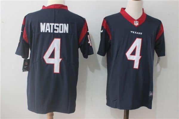 Houston Texans #4 Deshaun Watson Navy Blue Team Color Stitched Vapor Untouchable Limited Nike Jersey