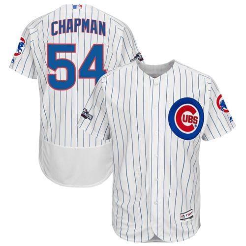Cubs #54 Aroldis Chapman White Flexbase Authentic Collection Stitched Jersey