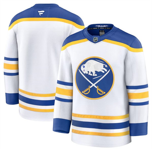 Buffalo Sabres Blank White 2024-25 Away Stitched Jersey