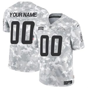 Los Angeles Chargers Custom Arctic Camo 2024 F.U.S.E. Salute To Service Limited Stitched Jersey