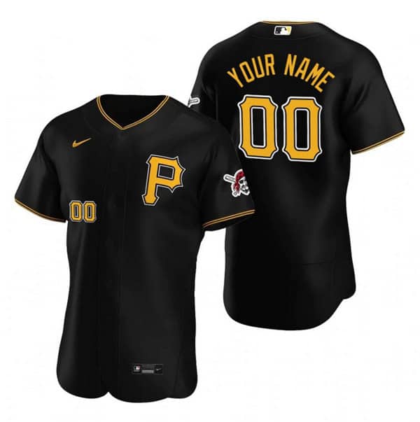Pittsburgh Pirates Customized Authentic Black Stitched MLB Jersey
