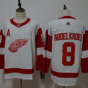 Detroit Red Wings #8 Justin Abdelkader White Stitched Adidas Jersey