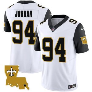 New Orleans Saints #94 Cameron Jordan White Black 2023 F.U.S.E. 1987 Legacy Vapor Stitched Jersey