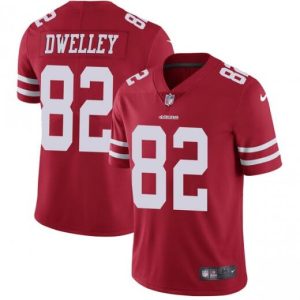 San Francisco 49ers #82 Ross Dwelley Red Vapor Untouchable Limited Stitched Jersey