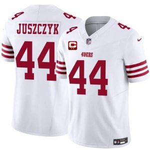 San Francisco 49ers #44 Kyle Juszczyk White 2025 F.U.S.E. With 2-Star C Patch Vapor Untouchable Limited Stitched Jersey