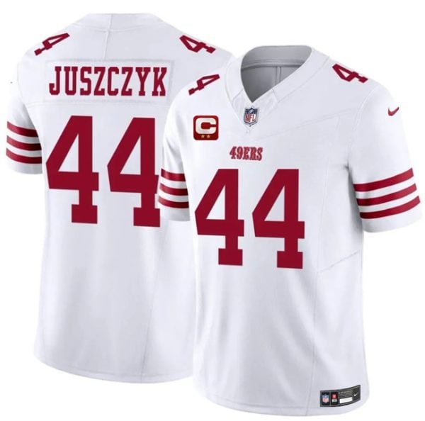 San Francisco 49ers #44 Kyle Juszczyk White 2025 F.U.S.E. With 2-Star C Patch Vapor Untouchable Limited Stitched Jersey