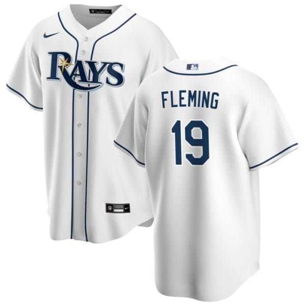 Tampa Bay Rays #19 Josh Fleming White Cool Base Stitched Jersey