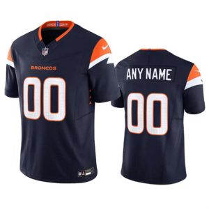 Denver Broncos Custom Navy 2024 F.U.S.E. Vapor Limited Stitched Jersey