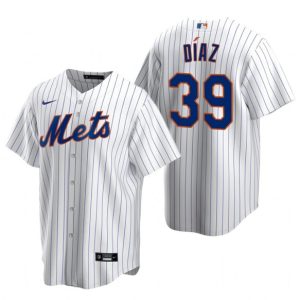 New York Mets #39 Edwin D¨ªaz White Cool Base Stitched Baseball Jersey