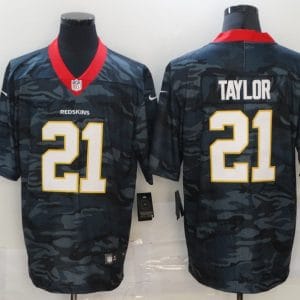 Washington Football Team #21 Sean Taylor 2020 Camo Salute To Service Limited Stitched Jersey