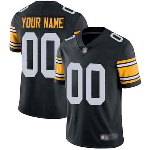 Custom Steelers Customized Black Limited Stitched Jersey