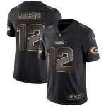 Green Bay Packers #12 Aaron Rodgers 2019 Black Gold Edition Stitched Jersey