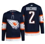 Edmonton Oilers #2 Evan Bouchard Navy 2022-23 Reverse Retro Stitched Jersey