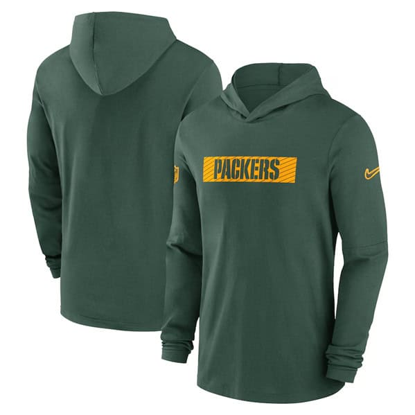 Green Bay Packers Green Sideline Performance Hoodie