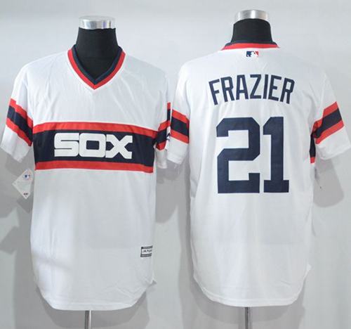 White Sox #21 Todd Frazier White New Cool Base Alternate Home Stitched Jersey
