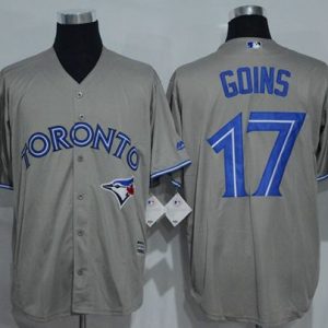 Blue Jays #17 Ryan Goins Grey New Cool Base Stitched Jersey