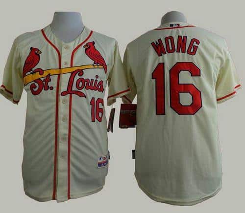 Cardinals #16 Kolten Wong Cream Cool Base Stitched Jersey