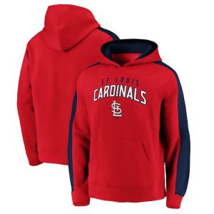 St. Louis Cardinals Red Game Time Arch Pullover Hoodie Pullover Hoodie