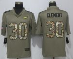 Philadelphia Eagles #30 Corey Clement Olive Camo Salute To Service Limited Stitched Jersey