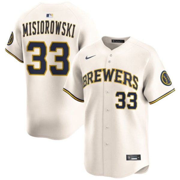 Milwaukee Brewers #33 Jacob Misiorowski Cream 2025 Limited Stitched Jersey