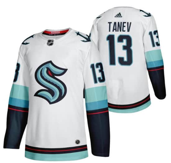 Seattle Kraken #13 Brandon Tanev White Stitched Jersey