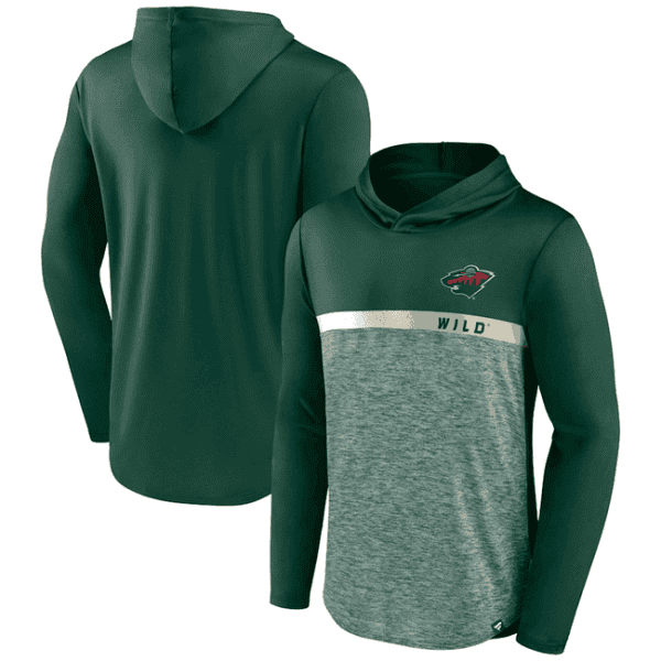 Minnesota Wild Green Podium Defender Pullover Hoodie