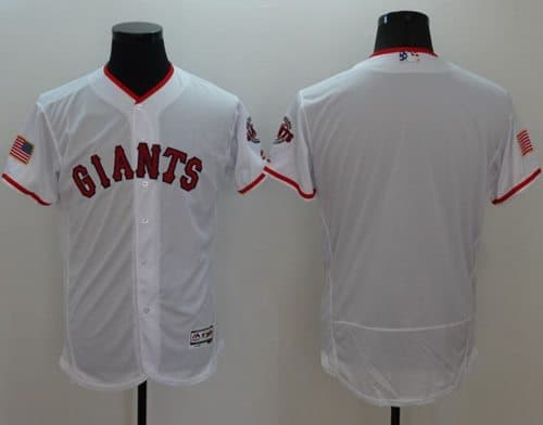 Giants Blank White Fashion Stars Stripes Flexbase Authentic Stitched Jerseys