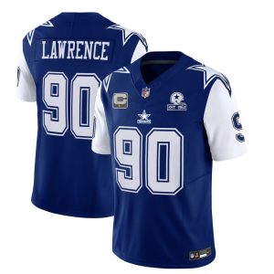 Dallas Cowboys #90 DeMarcus Lawrence Navy 2023 F.U.S.E. With 1960 Patch Vapor Limited Stitched Jersey