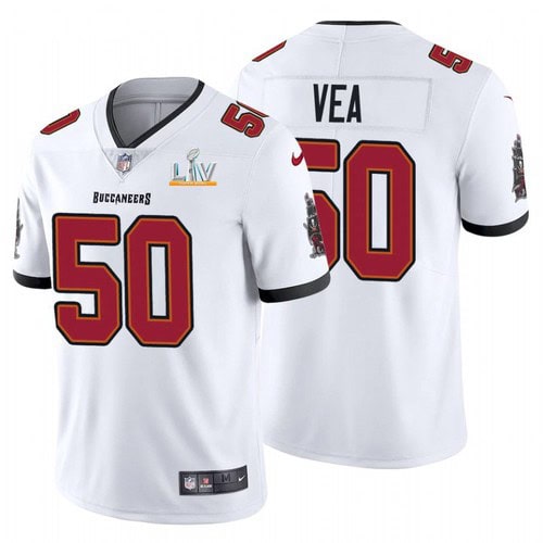 Tampa Bay Buccaneers #50 Vita Vea White 2021 Super Bowl LV Limited Stitched Jersey