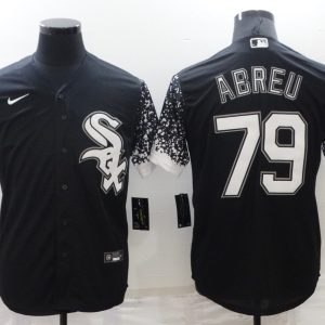 Chicago White Sox #79 Jose Abreu Black City Connect Cool Base Stitched Jersey