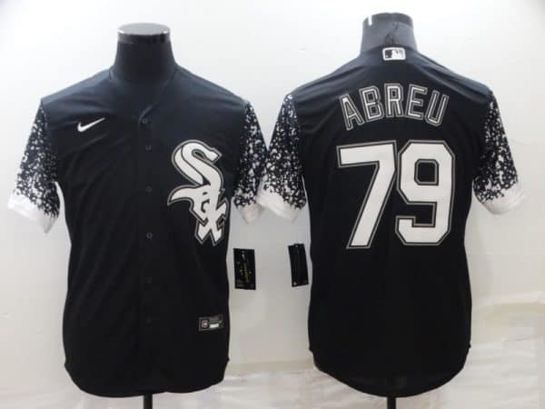 Chicago White Sox #79 Jose Abreu Black City Connect Cool Base Stitched Jersey