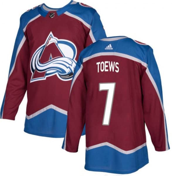 Colorado Avalanche #7 Devon Toews Burgundy Stitched Jersey