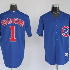 Cubs #1 Kosuke Fukudome Stitched Blue Jersey
