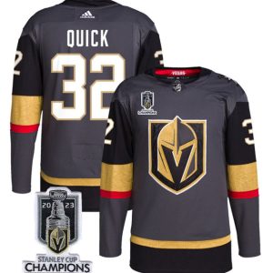 Vegas Golden Knights #32 Jonathan Quick Gray 2023 Stanley Cup Champions Stitched Jersey