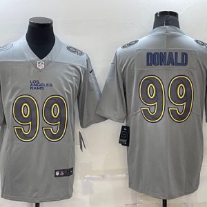 Los Angeles Rams #99 Aaron Donald Gray Atmosphere Fashion Stitched Jersey