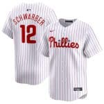 Philadelphia Phillies #12 Kyle Schwarber White Home Limited Stitched Jersey