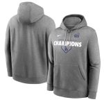 Los Angeles Dodgers Heather Charcoal 2024 World Series Champions Pullover Hoodie