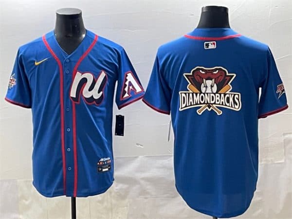National League Arizona Diamondbacks Team Big Logo Blue 2025 All-Star Edition Limited Stitched Jersey