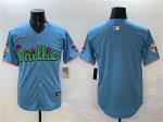 Philadelphia Phillies Blank Light Blue Phanatic Limited Stitched Jersey