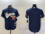 Houston Astros Blank Navy Cactus Jack Style Vapor Premier Limited Stitched Jersey